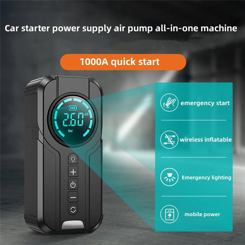 Exclusive sale: AirOmn™ Smart Multipurpose Air Compressor - Jump Starters - Battery Charging Systems